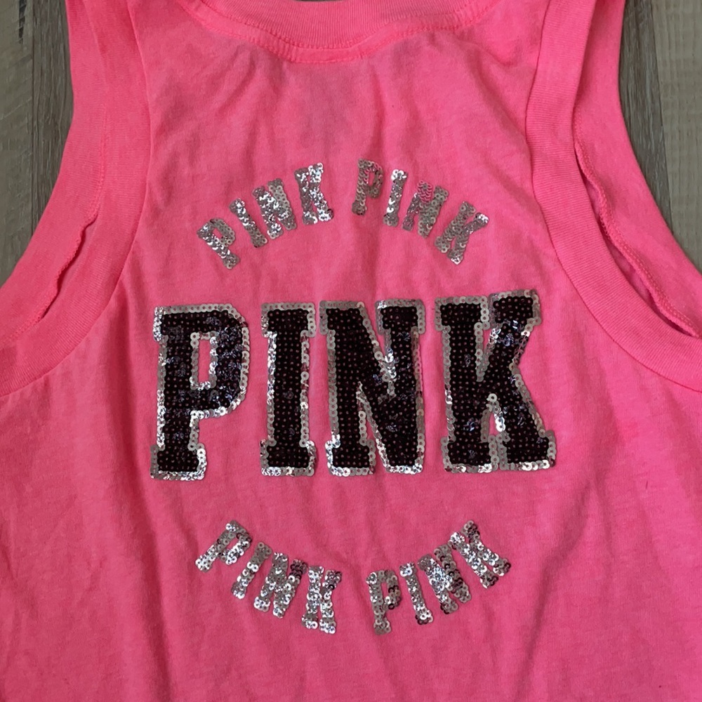 PINK tank with sequins